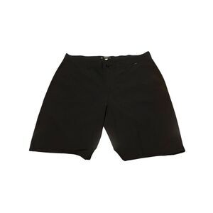 Travis Mathew Black Performance Golf Shorts Size 40 Stretch Flat Front Cotton Bl